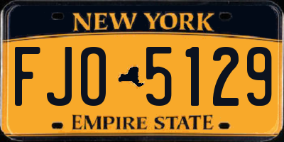 NY license plate FJO5129