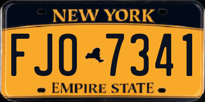 NY license plate FJO7341
