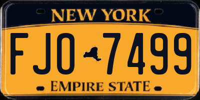 NY license plate FJO7499