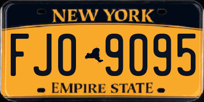 NY license plate FJO9095