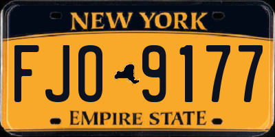 NY license plate FJO9177