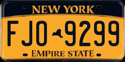 NY license plate FJO9299