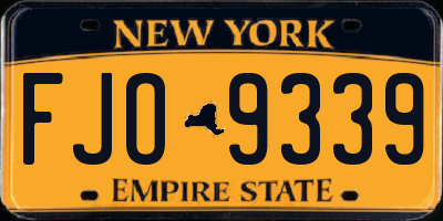 NY license plate FJO9339