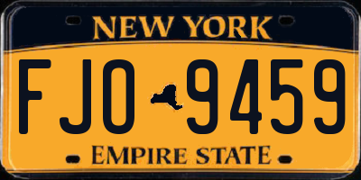 NY license plate FJO9459