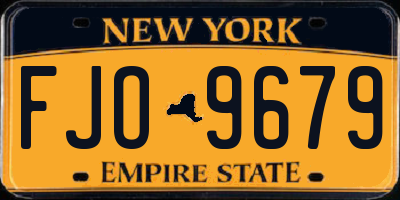 NY license plate FJO9679