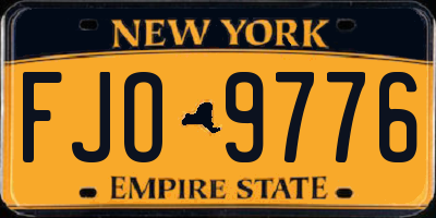 NY license plate FJO9776