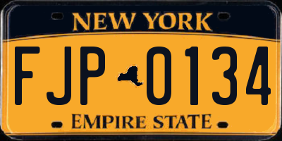 NY license plate FJP0134