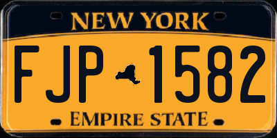 NY license plate FJP1582