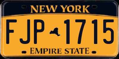 NY license plate FJP1715