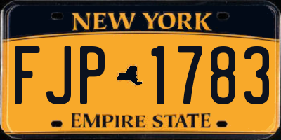 NY license plate FJP1783