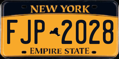 NY license plate FJP2028