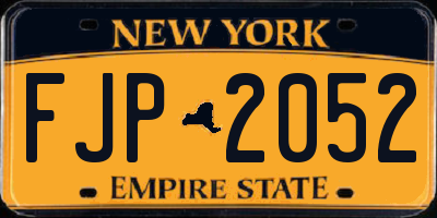 NY license plate FJP2052