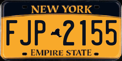 NY license plate FJP2155
