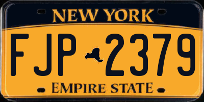 NY license plate FJP2379