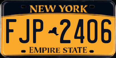 NY license plate FJP2406
