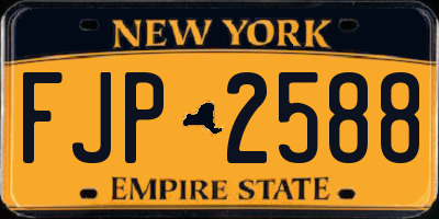 NY license plate FJP2588