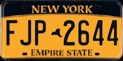 NY license plate FJP2644