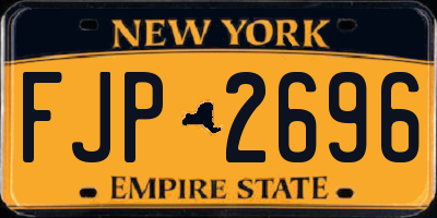 NY license plate FJP2696