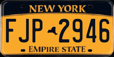 NY license plate FJP2946