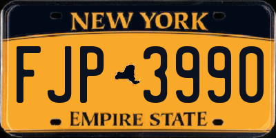 NY license plate FJP3990