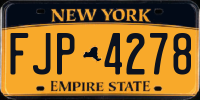 NY license plate FJP4278