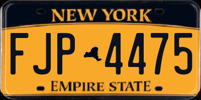 NY license plate FJP4475