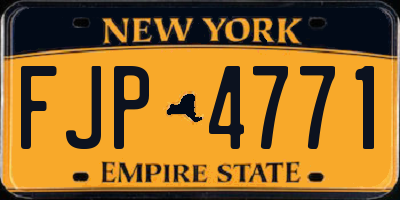 NY license plate FJP4771