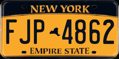 NY license plate FJP4862
