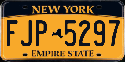 NY license plate FJP5297