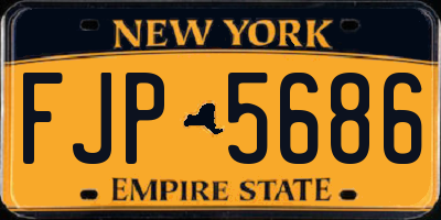 NY license plate FJP5686