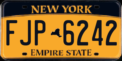 NY license plate FJP6242