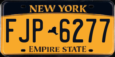 NY license plate FJP6277
