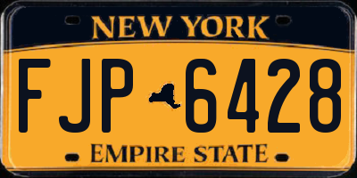NY license plate FJP6428