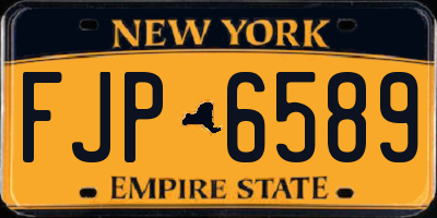 NY license plate FJP6589