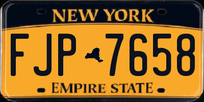 NY license plate FJP7658