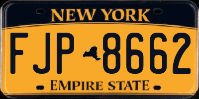 NY license plate FJP8662