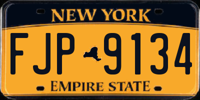 NY license plate FJP9134
