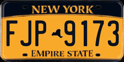 NY license plate FJP9173