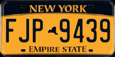NY license plate FJP9439