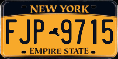 NY license plate FJP9715