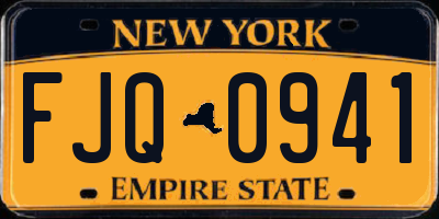 NY license plate FJQ0941