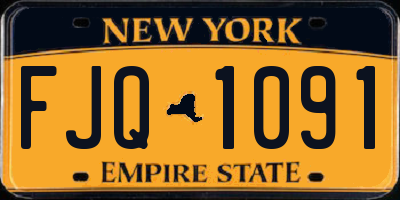 NY license plate FJQ1091