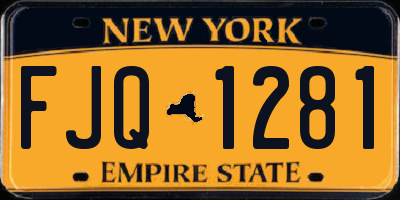 NY license plate FJQ1281