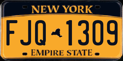NY license plate FJQ1309