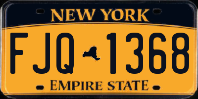 NY license plate FJQ1368