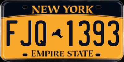 NY license plate FJQ1393
