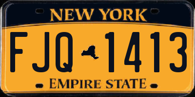 NY license plate FJQ1413