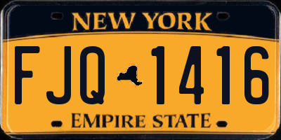 NY license plate FJQ1416