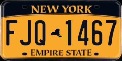 NY license plate FJQ1467