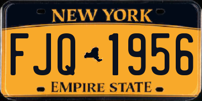 NY license plate FJQ1956